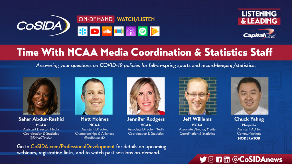 On-Demand Webinar – Listening & Leading: Time With NCAA Media Coordination and Statistics Staff